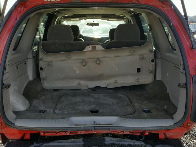 1GNDS13S522273402 - 2002 CHEVROLET TRAILBLAZE RED photo 9