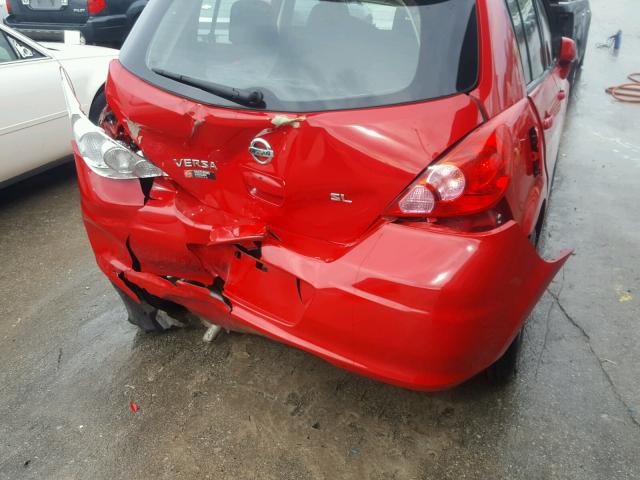 3N1BC1CP8CK265148 - 2012 NISSAN VERSA S RED photo 9