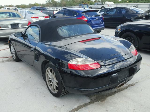 WP0CA29873U624387 - 2003 PORSCHE BOXSTER BLACK photo 3