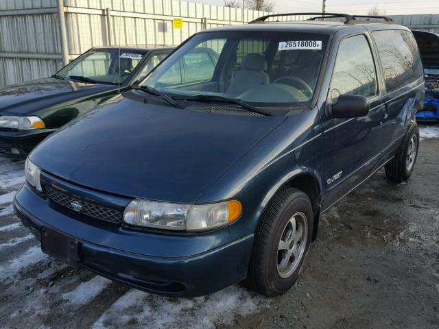 4N2ZN1114WD820344 - 1998 NISSAN QUEST XE GREEN photo 2