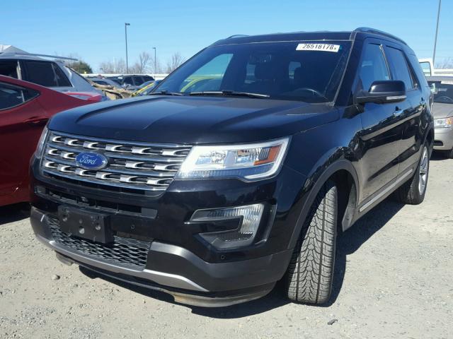 1FM5K8F80GGA35985 - 2016 FORD EXPLORER L BLACK photo 2