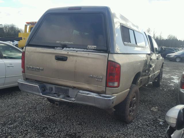 3D7KU28C13G789644 - 2003 DODGE RAM 2500 S TAN photo 4
