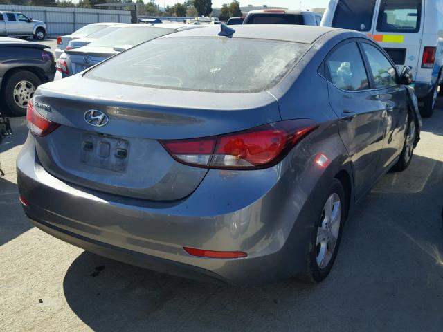 KMHDH4AE7GU636067 - 2016 HYUNDAI ELANTRA SE GRAY photo 4