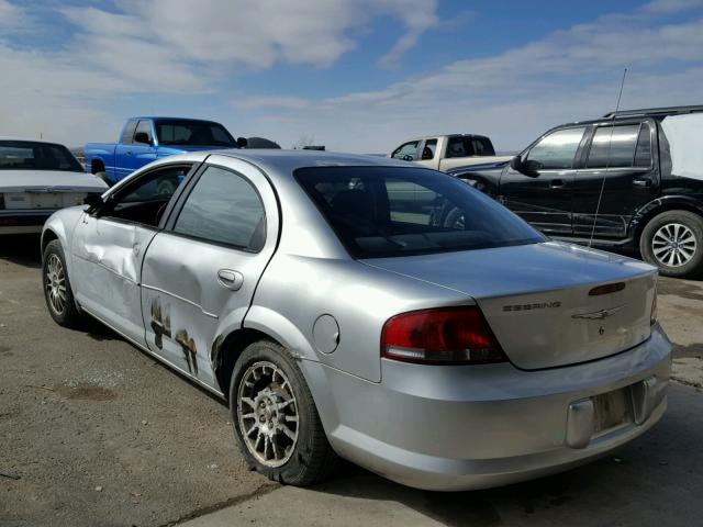 1C3EL46X14N344281 - 2004 CHRYSLER SEBRING LX SILVER photo 3