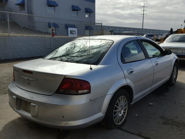 1C3EL46X14N344281 - 2004 CHRYSLER SEBRING LX SILVER photo 4