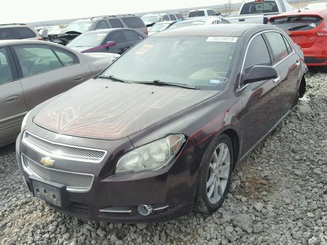 1G1ZE5EB4AF134470 - 2010 CHEVROLET MALIBU LTZ 勃艮第红 照片 2