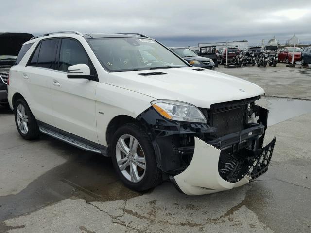 4JGDA5HB3CA020285 - 2012 MERCEDES-BENZ ML 350 4MA WHITE photo 1