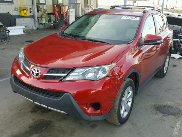 2T3WFREV8DW008611 - 2013 TOYOTA RAV4 XLE RED photo 2