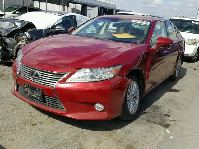 JTHBK1GG2E2088975 - 2014 LEXUS ES 350 BURGUNDY photo 2