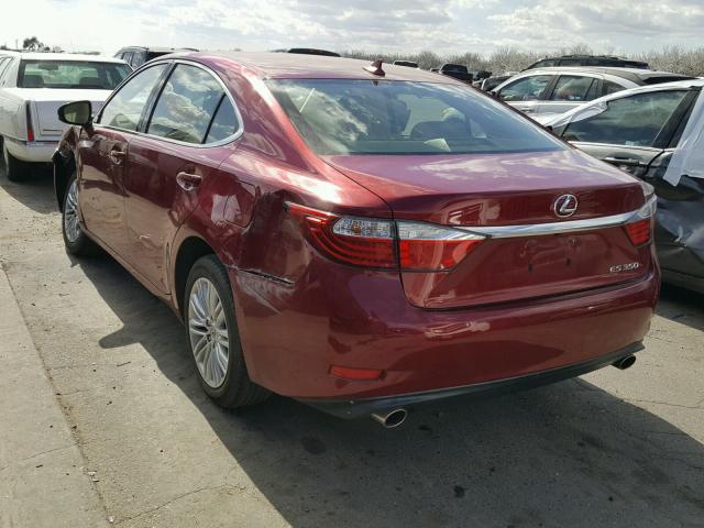 JTHBK1GG2E2088975 - 2014 LEXUS ES 350 BURGUNDY photo 3