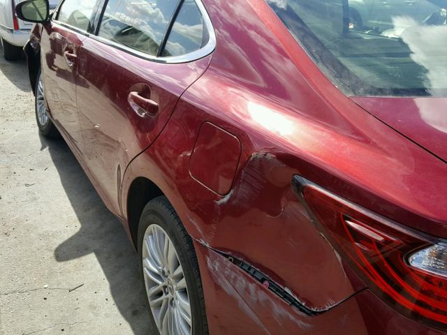 JTHBK1GG2E2088975 - 2014 LEXUS ES 350 BURGUNDY photo 9