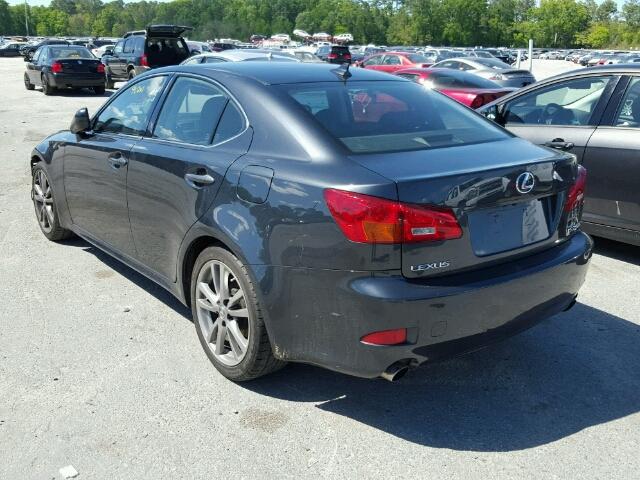 JTHBK262685055640 - 2008 LEXUS IS 250 CHARCOAL photo 3