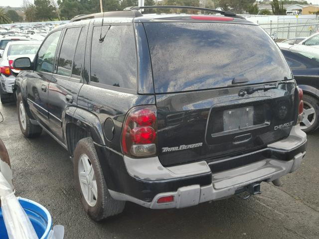 1GNDT13S632355931 - 2003 CHEVROLET TRAILBLAZE BLACK photo 3