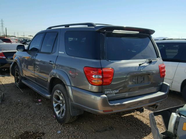 5TDZT38A24S229151 - 2004 TOYOTA SEQUOIA LI SILVER photo 3