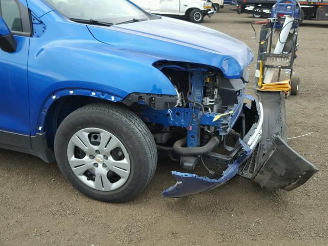 KL7CJKSB9FB120751 - 2015 CHEVROLET TRAX LS BLUE photo 9