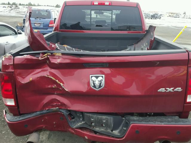 1D7RV1GT0BS546048 - 2011 DODGE RAM 1500 RED photo 9