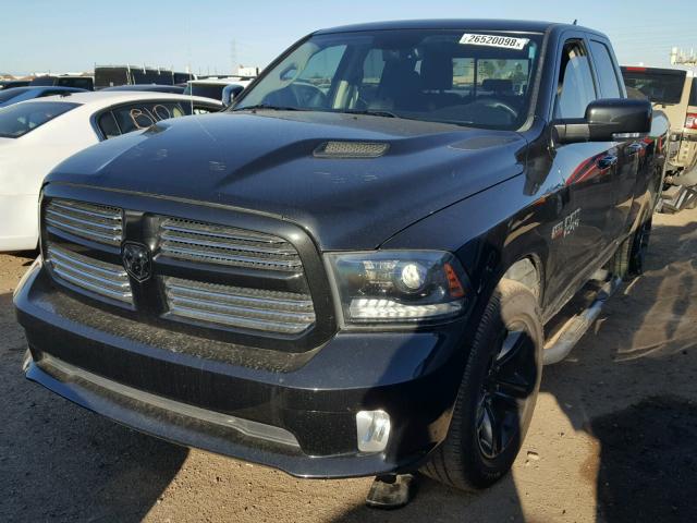 1C6RR7HT0FS706815 - 2015 RAM 1500 SPORT BLACK photo 2