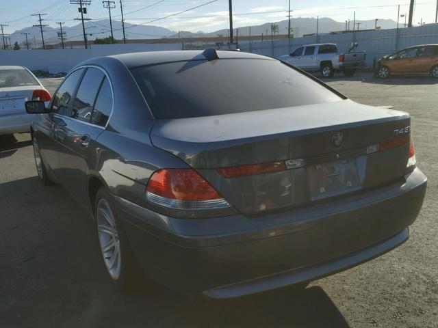 WBAGL63474DP72241 - 2004 BMW 745 I GRAY photo 3