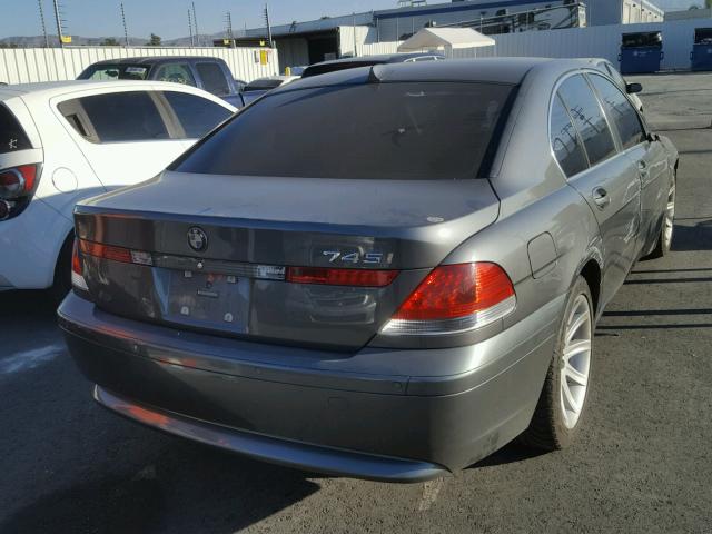 WBAGL63474DP72241 - 2004 BMW 745 I GRAY photo 4