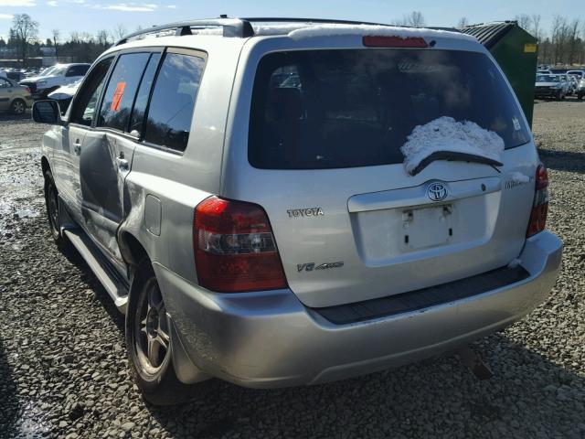 JTEEP21A940014811 - 2004 TOYOTA HIGHLANDER SILVER photo 3