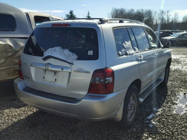 JTEEP21A940014811 - 2004 TOYOTA HIGHLANDER SILVER photo 4