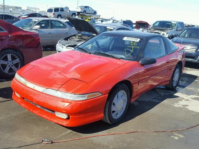 4A3CT64U3ME017238 - 1991 MITSUBISHI ECLIPSE GS RED photo 2