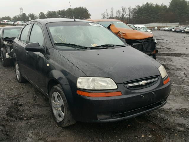 KL1TD52685B395712 - 2005 CHEVROLET AVEO BASE BLACK photo 1