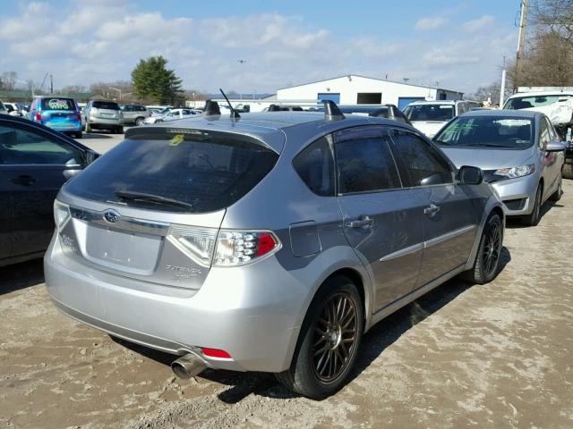 JF1GH63608G837947 - 2008 SUBARU IMPREZA OU SILVER photo 4