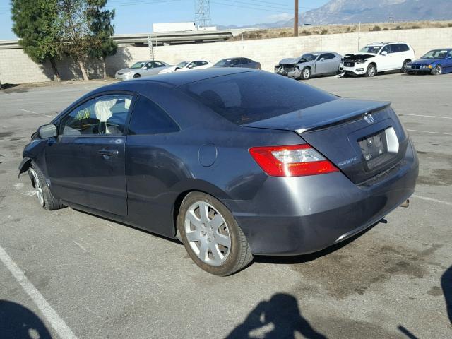 2HGFG12649H528762 - 2009 HONDA CIVIC LX GRAY photo 3