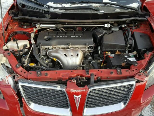 5Y2SR67099Z453002 - 2009 PONTIAC VIBE GT RED photo 7