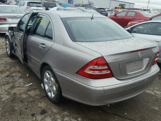 WDBRF92H36F756634 - 2006 MERCEDES-BENZ C GENERATI GRAY photo 3