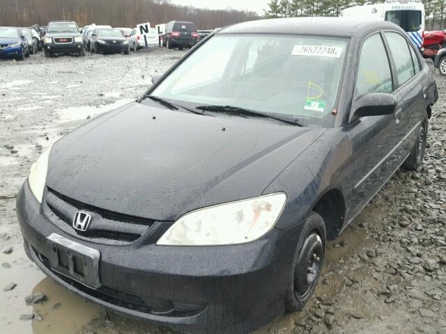 2HGES16385H562398 - 2005 HONDA CIVIC DX V BLACK photo 2