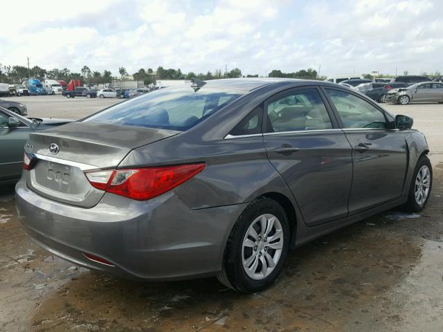 5NPEB4AC0CH327215 - 2012 HYUNDAI SONATA GLS GRAY photo 4