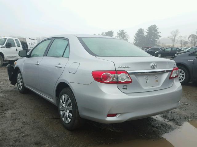 2T1BU4EE4DC969577 - 2013 TOYOTA COROLLA BA SILVER photo 3