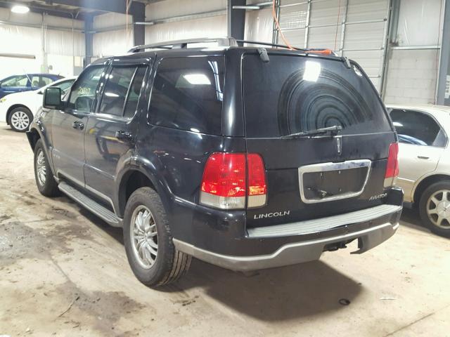 5LMEU88H24ZJ35221 - 2004 LINCOLN AVIATOR BLACK photo 3