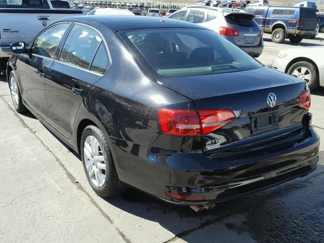 3VW1K7AJ2FM253578 - 2015 VOLKSWAGEN JETTA BASE 黑色 照片 3