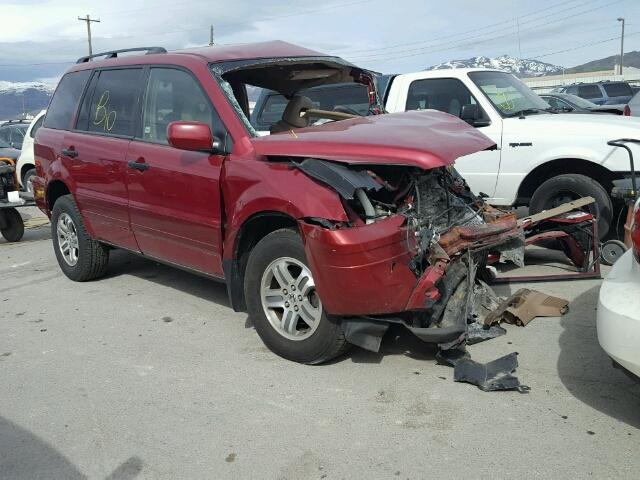 2HKYF18664H593694 - 2004 HONDA PILOT EXL RED photo 1