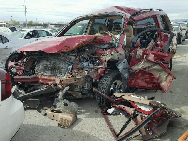 2HKYF18664H593694 - 2004 HONDA PILOT EXL RED photo 2