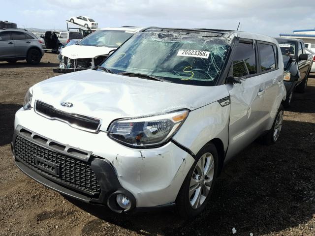 KNDJP3A52F7770342 - 2015 KIA SOUL + SILVER photo 2