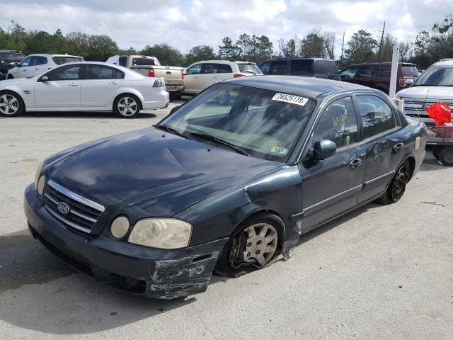 KNAGD126155383318 - 2005 KIA OPTIMA LX GREEN photo 2