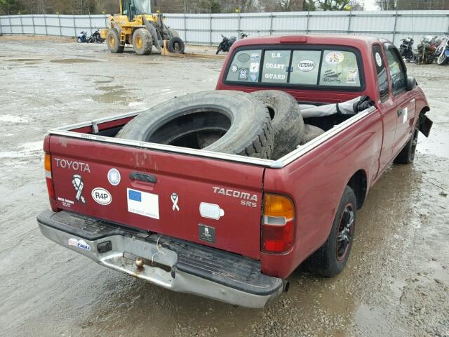 4TAVL52N8WZ064239 - 1998 TOYOTA TACOMA XTR RED photo 4