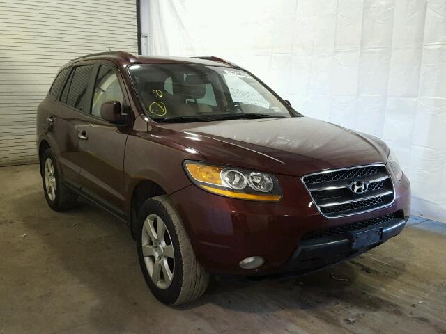 5NMSH73E48H218097 - 2008 HYUNDAI SANTA FE S MAROON photo 1