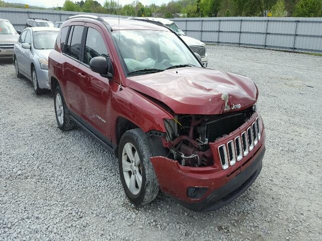 1C4NJCBB4ED769992 - 2014 JEEP COMPASS SP MAROON photo 1