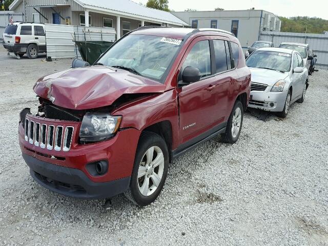1C4NJCBB4ED769992 - 2014 JEEP COMPASS SP MAROON photo 2