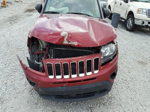 1C4NJCBB4ED769992 - 2014 JEEP COMPASS SP MAROON photo 9