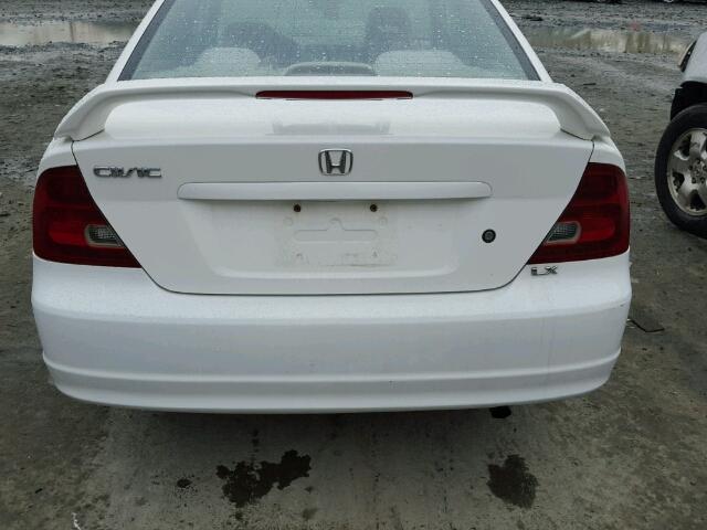 1HGEM22551L100384 - 2001 HONDA CIVIC LX WHITE photo 9