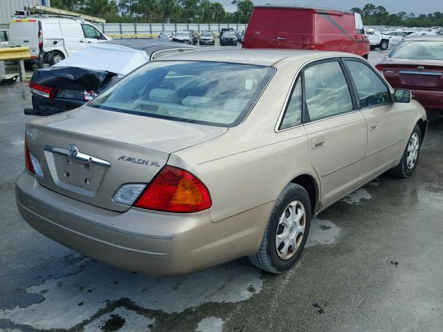 4T1BF28B12U208842 - 2002 TOYOTA AVALON XL BEIGE photo 4