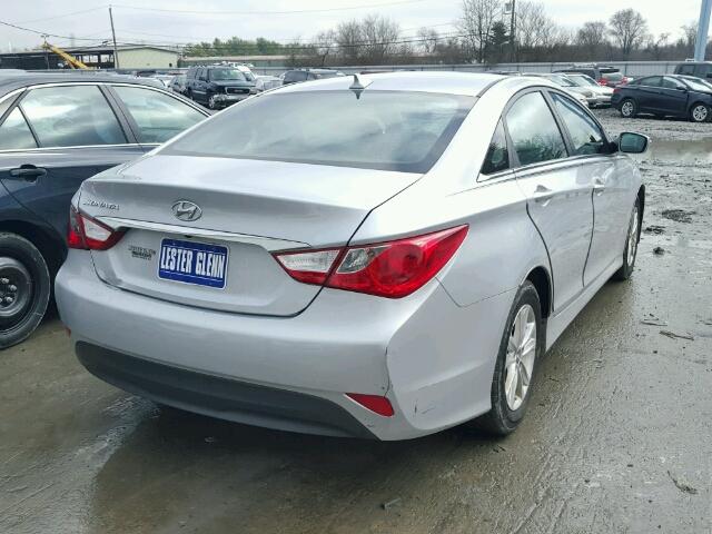 5NPEB4AC3EH877799 - 2014 HYUNDAI SONATA GLS SILVER photo 4