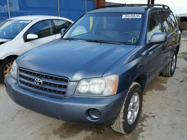 JTEGF21A710026625 - 2001 TOYOTA HIGHLANDER BLUE photo 2