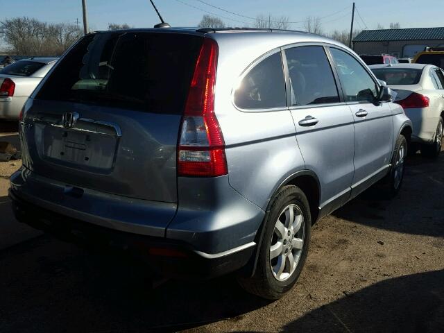 JHLRE48717C120872 - 2007 HONDA CR-V EXL BLUE photo 4